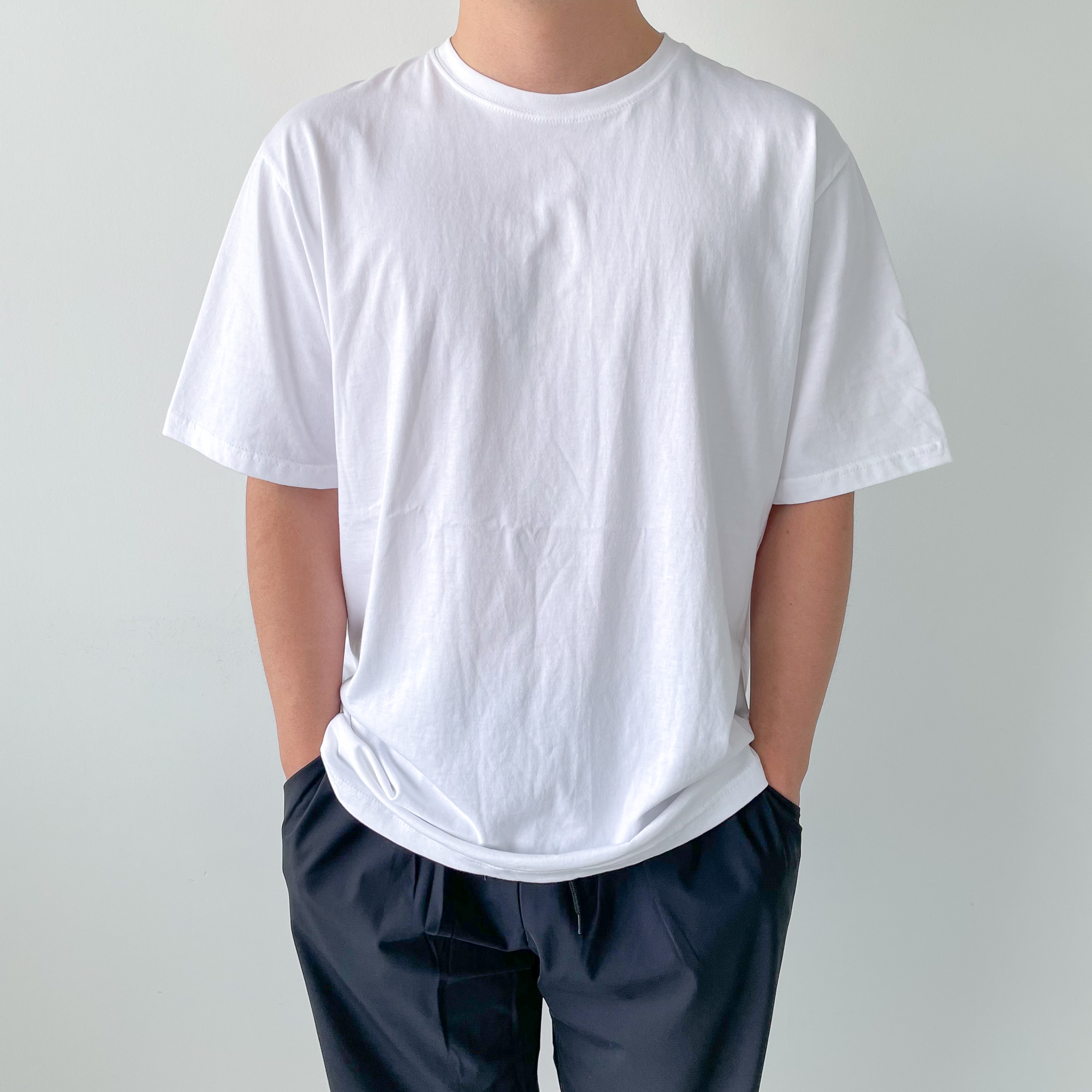 기본 무지 반팔 레이어드 실켓 워싱 티셔츠 고퀄리티 오버핏 (5color) (남녀공용)